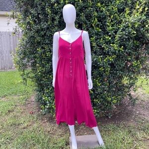 💋NWT KORI Button Down Crop Oversized Jumpsuit